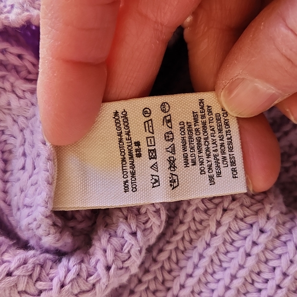 Free People Damsel Purple Bell Sleeve Sweater Size Medium - Picture 12 of 15